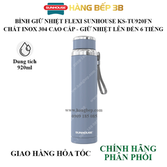 Bình giữ nhiệt inox 304 Sunhouse 920ml KS-TU920FN (màu xanh)