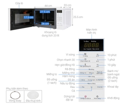 Lò vi sóng Panasonic 20 lít NN-ST25JWYUE