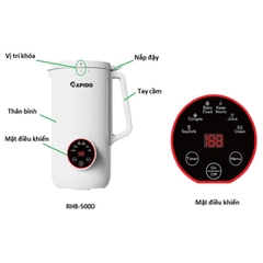 Máy làm sữa hạt mini Rapido RHB-500D