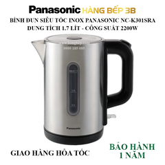 Bình đun siêu tốc inox Panasonic 1.7 lít NC-K301SRA