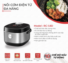 Nồi cơm điện tử Rapido RC-1.8D 1.8 lít