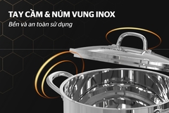 Nồi inox 3 đáy 24cm Sunhouse SHG301-24