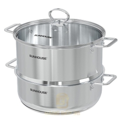 Bộ nồi xửng 3 đáy Sunhouse SHG507-24C