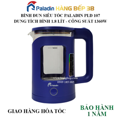 Bình đun siêu tốc thủy tinh Paladin 1.8 lít PLD 107