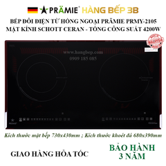 Bếp đôi điện từ hồng ngoại Pramie PRMY-2105 5200W