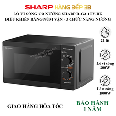 Lò vi sóng có nướng Sharp 21 lít R-G211TV-BK