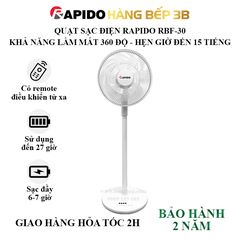 Quạt sạc điện Rapido RBF-30