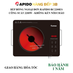 Bếp hồng ngoại cảm ứng Rapido RC2200ES