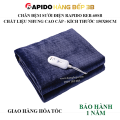 Chăn đệm sưởi điện nhung Rapido REB-60SB