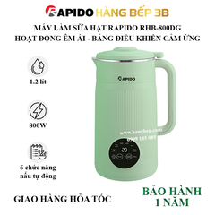 Máy làm sữa hạt Rapido 1.2 lít RHB-800DG