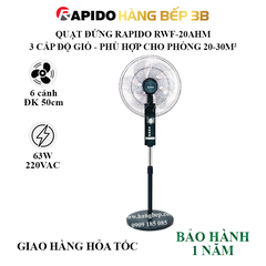 Quạt đứng Rapido RWF-20AHM