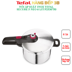 Nồi áp suất inox 304 Tefal Secure 5 Neo 6 lít P2530750 - sử dụng bếp từ