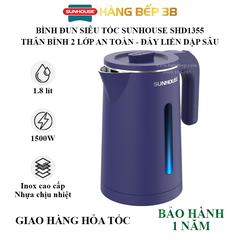 Bình đun siêu tốc 2 lớp Sunhouse SHD1355 1.8 lít