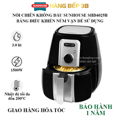 Nồi chiên không dầu Sunhouse SHD4025B - 3 lít