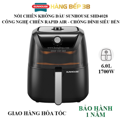 Nồi chiên không dầu Sunhouse 6 lít SHD4028