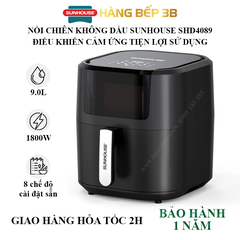 Nồi chiên không dầu Sunhouse 9 lít SHD4089 - Cảm ứng