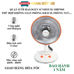 Quạt sưởi Halogen Sunhouse SHD7005