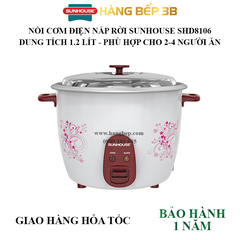 Nồi cơm điện Sunhouse 1.2 lít SHD8106