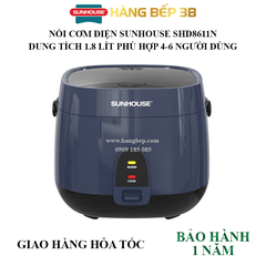 Nồi cơm điện Sunhouse 1.8 lít SHD8611N