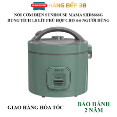 Nồi cơm điện Sunhouse Mama 1.8 lít SHD8666G