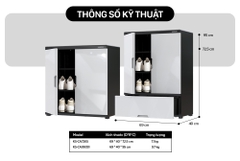 Tủ giày nhựa 2 cánh 1 ngăn Sunhouse KS-CA950S1