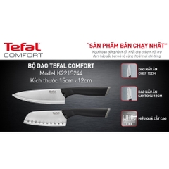 Bộ dao Tefal Comfort K221S244 15cm và 12cm