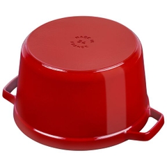 Nồi gang STAUB tròn cao màu đỏ cherry - 24cm (4.75L)