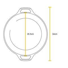 Bộ nồi chảo gang tròn LODGE - 26cm - 4.73L