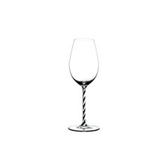 Fatto A Mano Champagne Wine Glass Black White Twisted 4900/28BWT