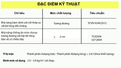 AC 05 - Lớp phủ chống ăn mòn cốt thép trong bê tông