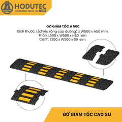 Gờ giảm tốc cao su dày 50mm chịu lực từ 50 tấn - 100 tấn