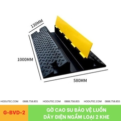 Gờ cao su bảo vệ luồn dây điện ngầm loại 2 khe chịu lực 50T