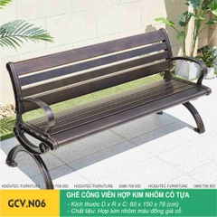 Ghế công viên hợp kim nhôm có tựa GCV.N06