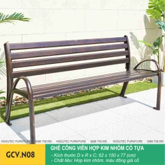 Ghế công viên hợp kim nhôm có tựa GCV.N08