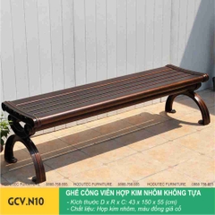 Ghế công viên hợp kim nhôm không tựa GCV.N10