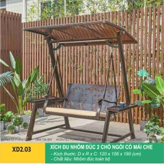 Xích đu nhôm 2 chỗ ngồi XD2.03