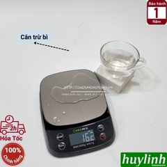 Cân điện tử nhà bếp Promix CTDP-06 - Chống nước - tối đa 5000g - 4 đơn vị cân - Đồng hồ đếm ngược