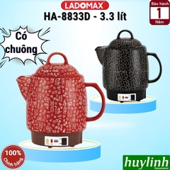Ấm sắc thuốc điện Ladomax HA-8833D - 3.3 lít - Có chuông báo - 2 chế độ nấu