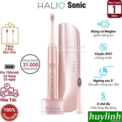 Bàn chải điện Halio Sonic Whitening Pro - Tặng kèm túi đựng