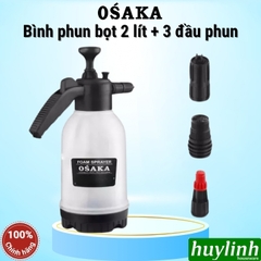 Bình phun tạo bọt tuyết cầm tay Osaka - rửa xe - tưới cây - kèm 3 đầu phun