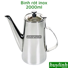 Bình đựng nước - ấm rót nước inox có vòi dài - 2 lít - 2000ml