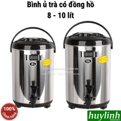 Bình giữ nhiệt ủ trà sữa 8 - 10 lít - có đồng hồ