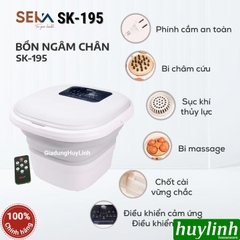 Bồn ngâm massage chân Seka SK195 - 4 mâm xoay + sục khí + điều khiển từ xa