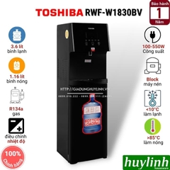 Cây nước nóng lạnh Toshiba RWF-W1830BV - [Đen - Trắng]