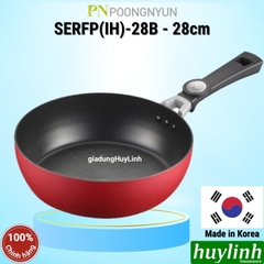 Chảo nhôm chống dính đáy từ Poongnyun SERFP(IH)-28B - 28CM - Sản xuất tại Hàn Quốc