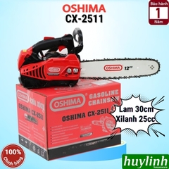 Máy cưa xích mini chạy xăng Oshima CX-2511 - lam dài 30cm - xi lanh 25cc