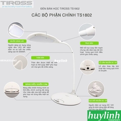 Đèn bàn LED chống cận Tiross TS1802