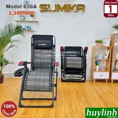 Ghế xếp gấp thư giãn Sumika 636A - Lưới mây - 180x67cm - Tải trọng 300kg