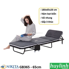 Giường xếp gấp 3 khúc Nikita GB365 - 180x65cm