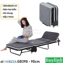 Giường xếp gấp 3 khúc Nikita GB390 - 180x90cm